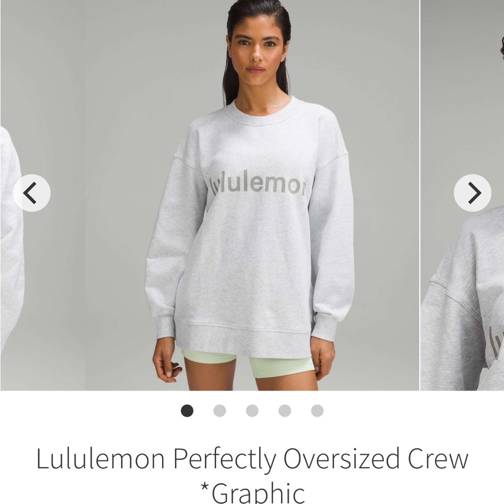 Lululemon Athletica Light Gray Crew Neck Sweater
